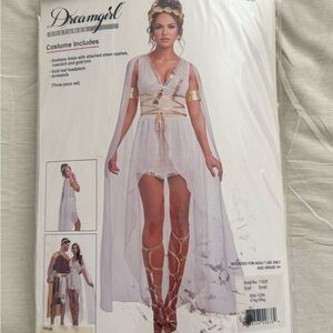 Dreamgirl White and Gold Goddess Ensemble